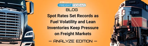 Spot Rates Set Records as Fuel Volatility and Lean Inventories Keep Pressure on Freight Markets